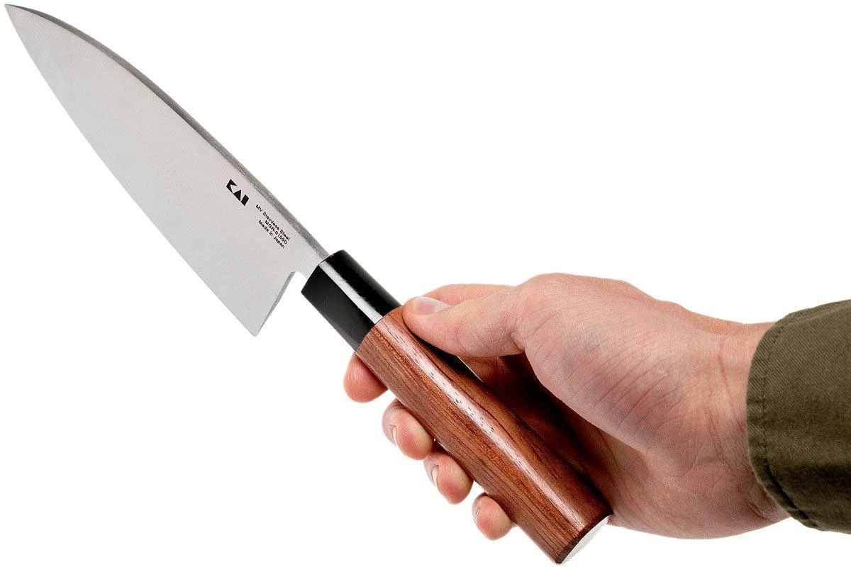 Kai Seki Magoroku Redwood Cuchillo Deba 15,5 Cm, MGR-0155D - Imagen 7