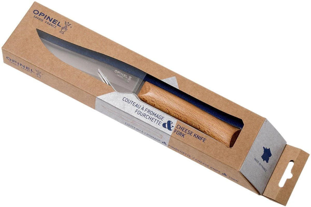 Opinel Cheese Set, Cuchillo De Queso Y Tenedor Acero Inoxidable, 1834 - Imagen 5