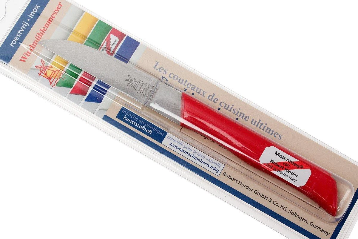 Robert Herder Straight Classic 1966 Cuchillo De Pelar, Rojo, 8,5 Cm - Imagen 7