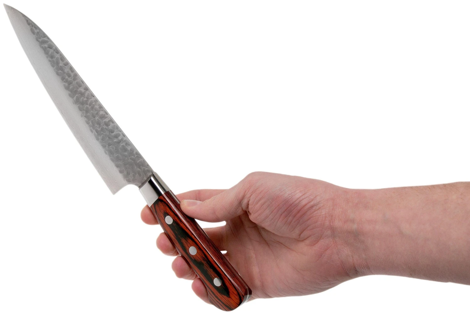 Sakai Takayuki 33-Layer Damascus Cuchillo De Chef 18 Cm, Caoba - Imagen 6