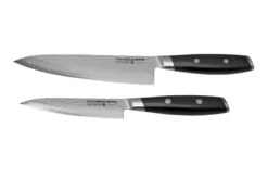 Yaxell Tsuchimon 36753, Juego De Regalo De 3 Piezas: Cuchillo De Chef, Cuchillo Universal Y Afilador De Cuchillos