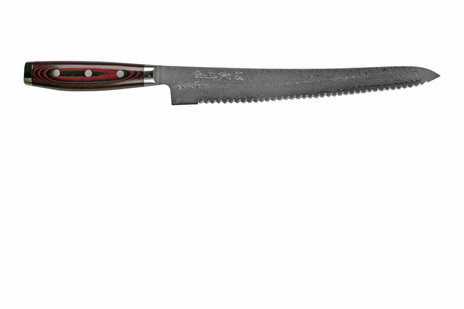 Yaxell Super Gou 37138 Cuchillo De Pan Acero De Damasco De 161 Capas, 27 Cm - Imagen 2